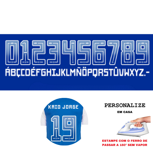 Personalização Nome e Número Termocolante Para camisa de time em Oferta na Shopee