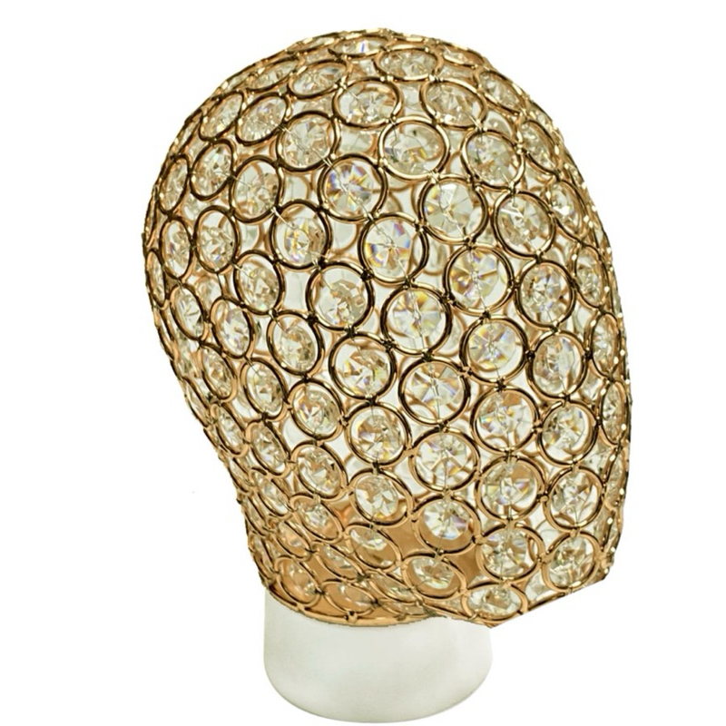 Cabeça Metalizada Dourada com Pedraria, linda cabeça expositora feminina em Oferta na Shopee