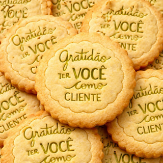 Kit cortador e marcador de biscoitos tema Gratidão Cliente Biscoitos Decorados 6cm em Oferta na Shopee