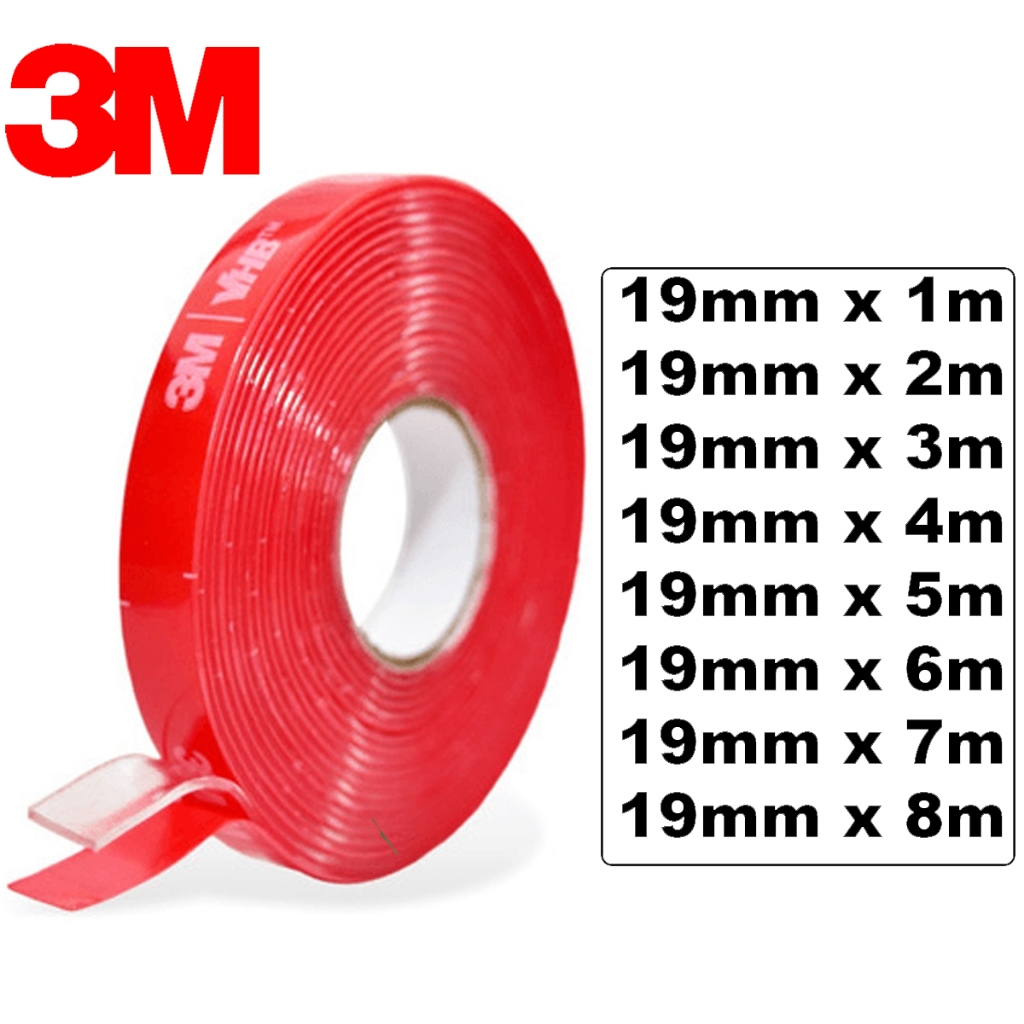 Fita Dupla Face 3M 19mm Original Alta Aderência Forte Não Descola Fácil Uso Profissional