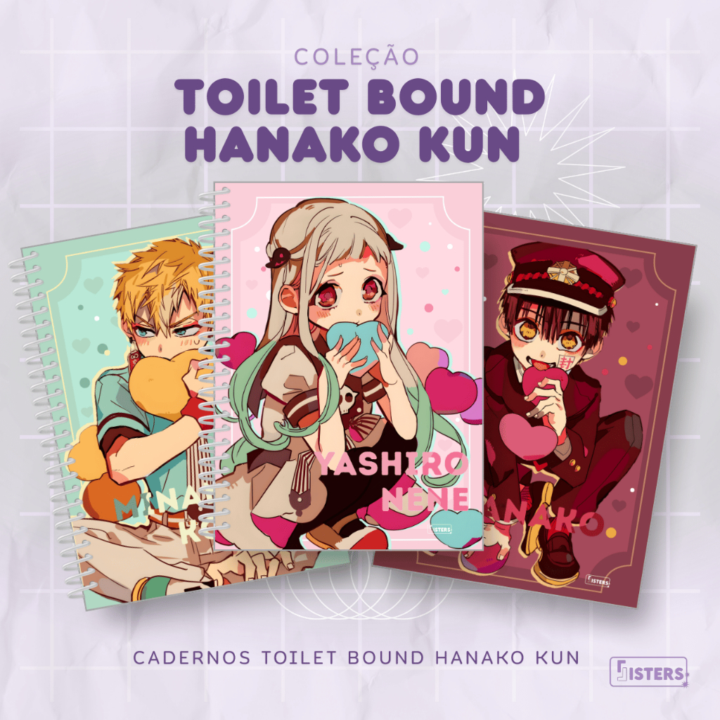 coleção caderno anime toilet bound hanako kun
