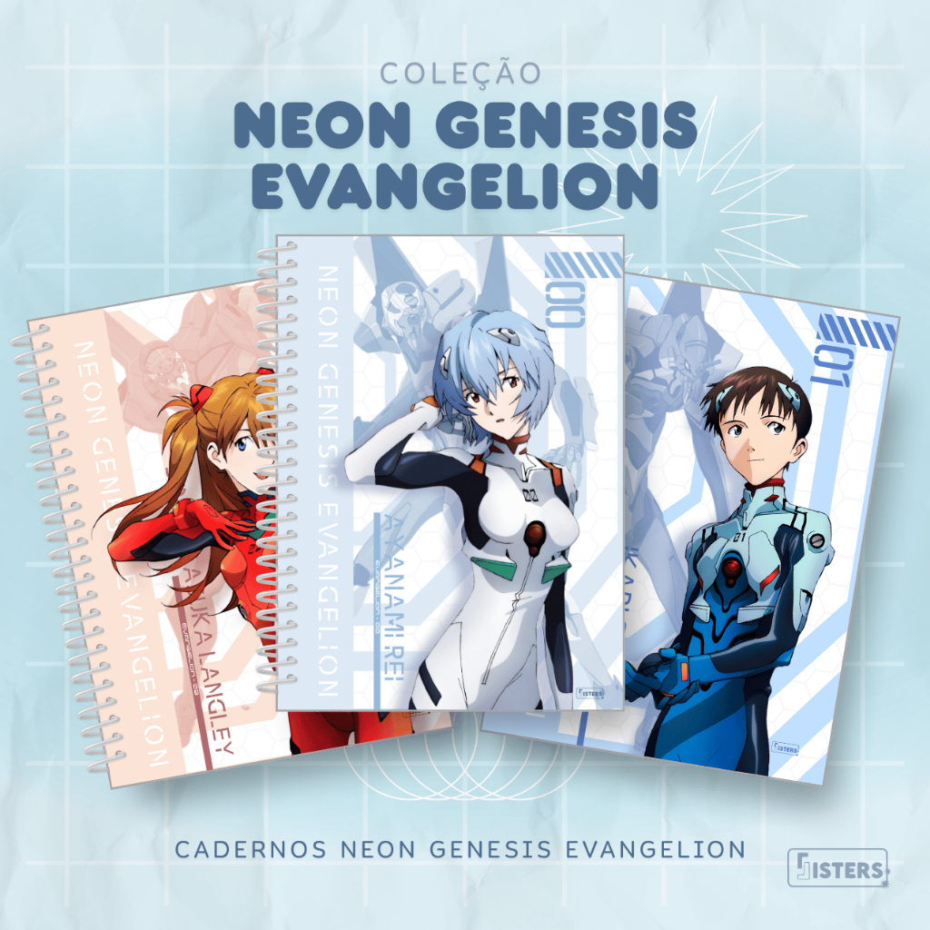 coleção caderno anime neon genesis evangelion