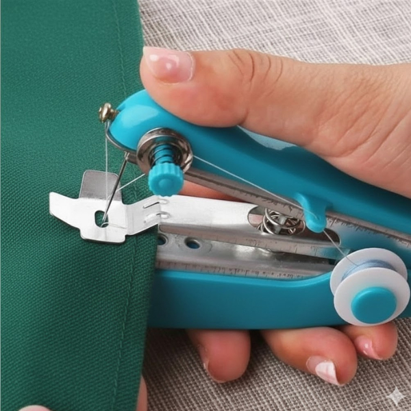 Mini Máquina De Costura Portátil De Mão Manual Reparos Rápidos Emergência Viagem Prática Barata