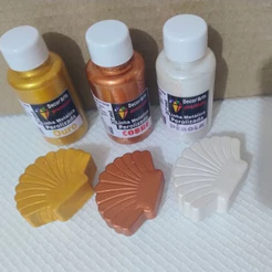 Trio Tinta Metálica Ouro, Cobre e Pérola - Tinta Para Arte e Artesanato, Gesso - 37ml CADA