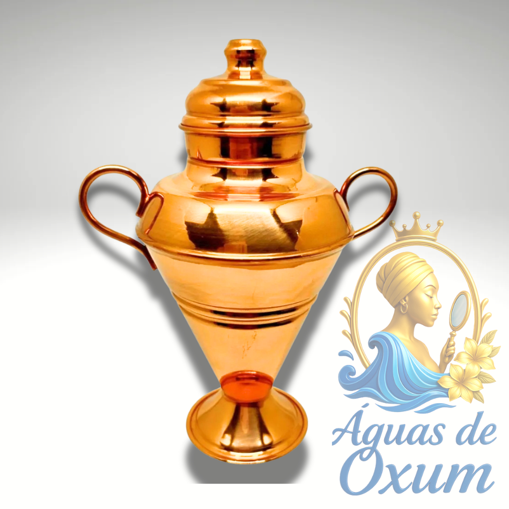 Quartinha de Metal em Cobre  com Asa 20 cm - Umbanda /candomblé