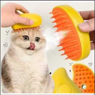 Escova Vapor Tira Pelo Recarregável Usb Cão Gato Escova Elétrica 3 Em 1 Pente De Massagem Suave em Oferta na Shopee