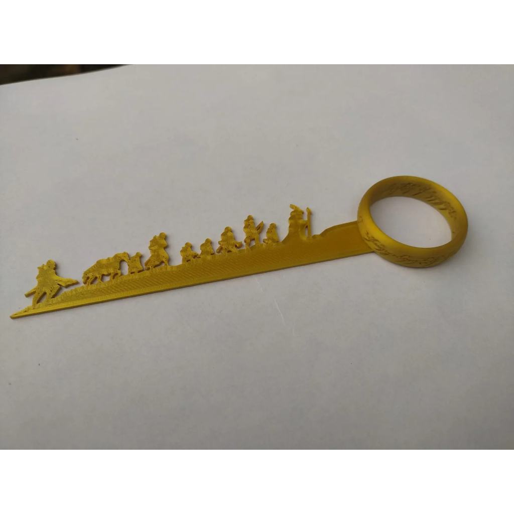 💍 Marcador de Página A Sociedade do Anel - Senhor dos Anéis (Impressão 3D)