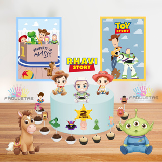 Kit Festa Só Um Bolinho TOY STORY Enviar Nome/Idade IMEDIATAMENTE em Oferta na Shopee