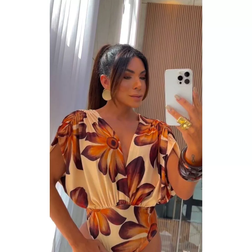 Body Feminina Modeladora Body Suplex Reforçada Sem Bojo Feminino Formato BORBOLETA