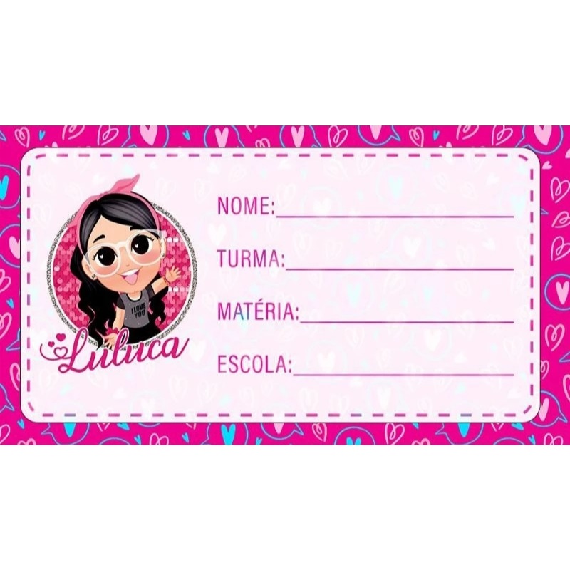 20 ETIQUETAS ESCOLAR LULUCA 2026 - KIT COM 20 ADESIVOS ESCOLAR DO LULUCA