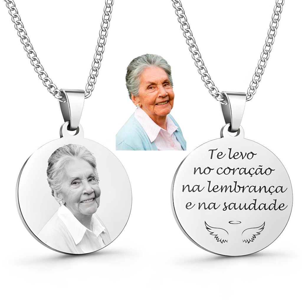 Colar Cordão Corrente Aço Inox Personalizado Gravação Nome dia das mães pai filho logo foto amor em Oferta na Shopee