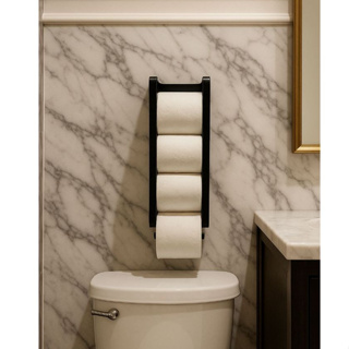 Suporte Porta Papel Higiênico de 3 a 4 Rolos Industrial Parede Fita Dupla Face em Oferta na Shopee