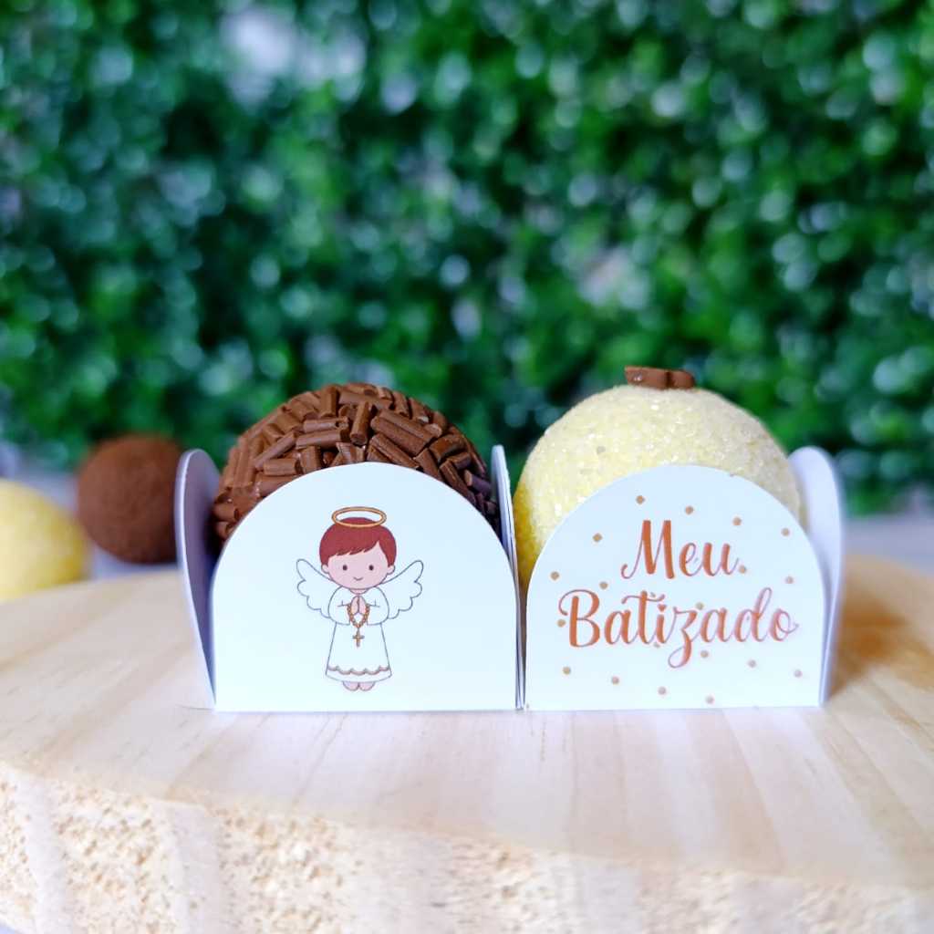 200 Forminhas para Docinhos Personalizadas Batizado 4 Pétalas Brigadeiro Festa Aniversário Doces