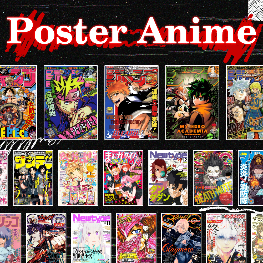 Kit 10, ou 30 - Posters de animes - Tamanhos A4, ou A5