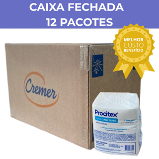 Lenço Multiuso p/ Banho 28x30cm Procitex-Cremer (Caixa Fechada - 12 pacotes/1200 unidades) em Oferta na Shopee