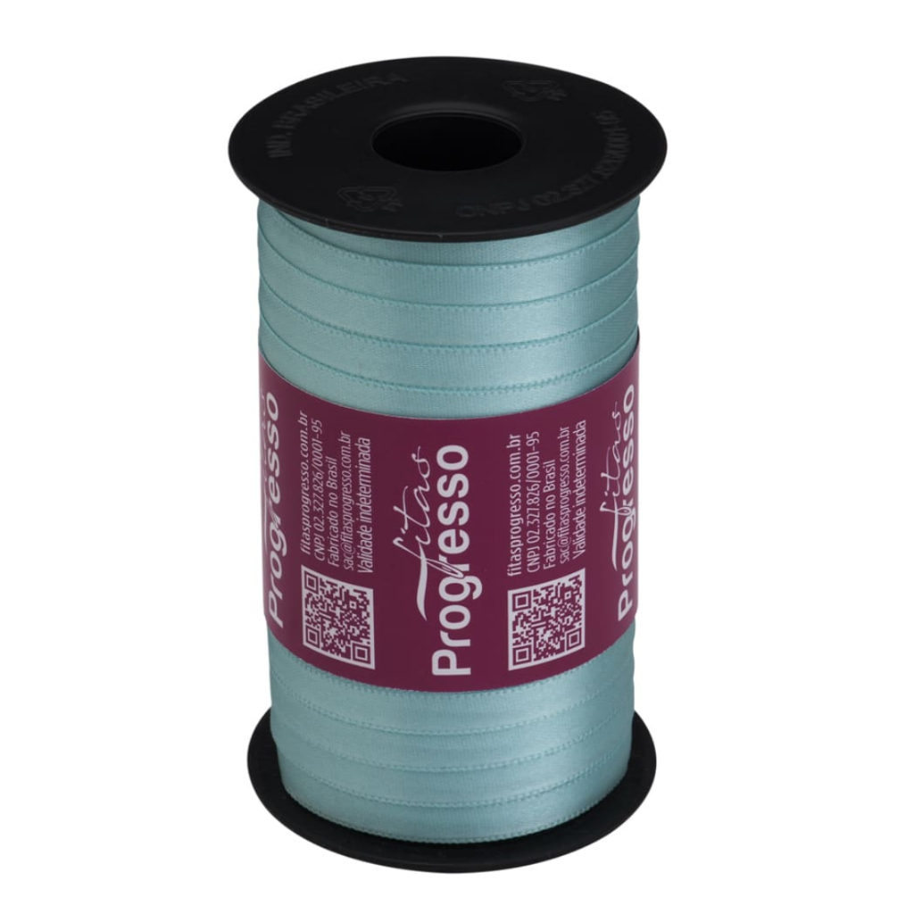 (CF001-100M)Fita de Cetim 7mm com 100 Metros para Artesanato e Decoração.