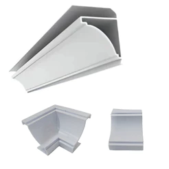 6 Barras Moldura/Sanca 1,20 Metros Branco + 2 Emenda + 4 interno Para Acabamento Forro Pvc