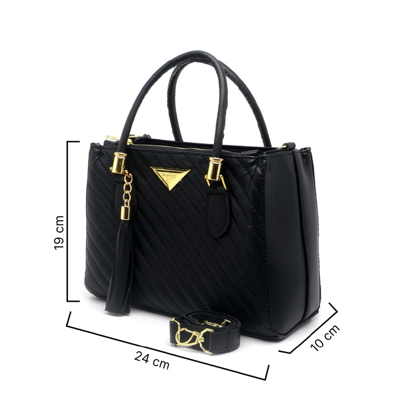 Bolsa Feminina Média Shopbag Bordada Linea Transversal Universal