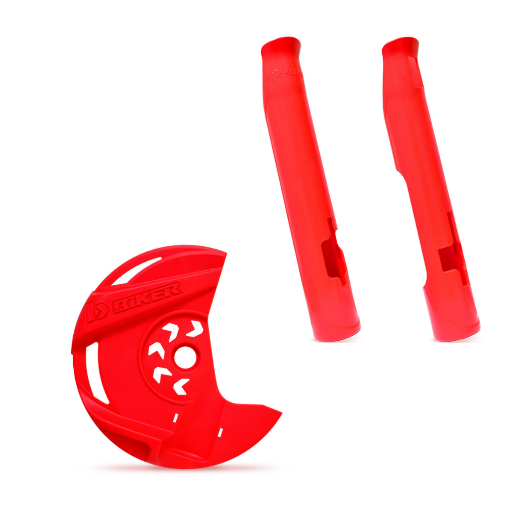 Par Protetor Bengala Biker Crf 300F Suspensão Crf 250 XR Tornado  + Proteção Disco Dianteiro Trilha
