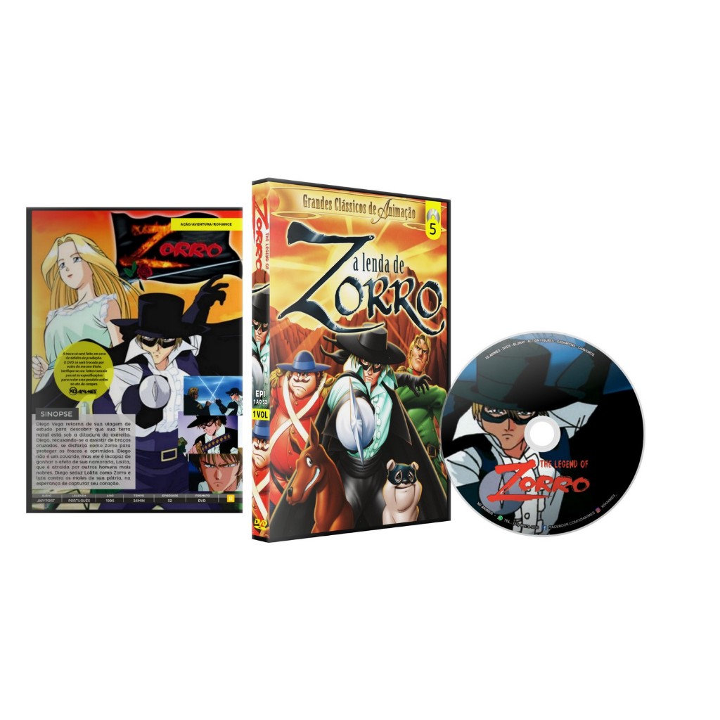 Dvd Anime A Lenda de Zorro (1998) Série Completa HD