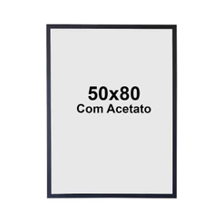 Moldura 50x80 C/ Acetato Parede Poster Foto Quadro