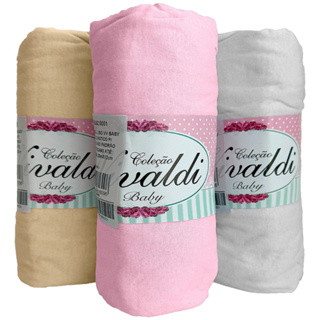 kIT 3 Lençol com Elastico Berço Americano Bebe Menino e Menina 100% Algodão Vivaldi em Oferta na Shopee