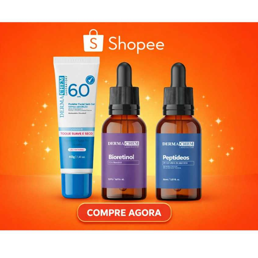Kit Protetor Solar Proteção Total 60 FPS + Sérum Bioretinol + Sérum Peptídeos Dermachem