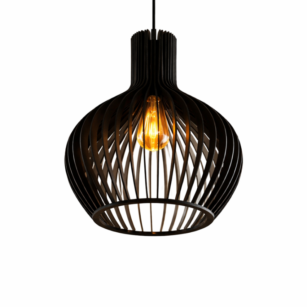 Lustre Grande Luminaria Teto Pendente De Madeira Decoração Iluminação Luminária  Para Sala De Jantar