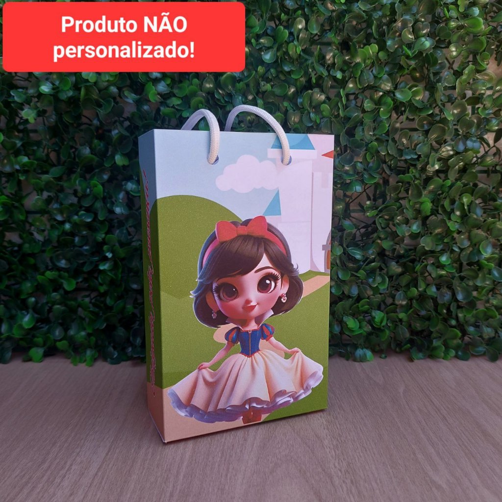 Sacolinha Surpresa Princesa Branca de Neve cute / TAMANHO P / (PEGUE E MONTE)/ Festa/ Lembrancinha/ Aniversario