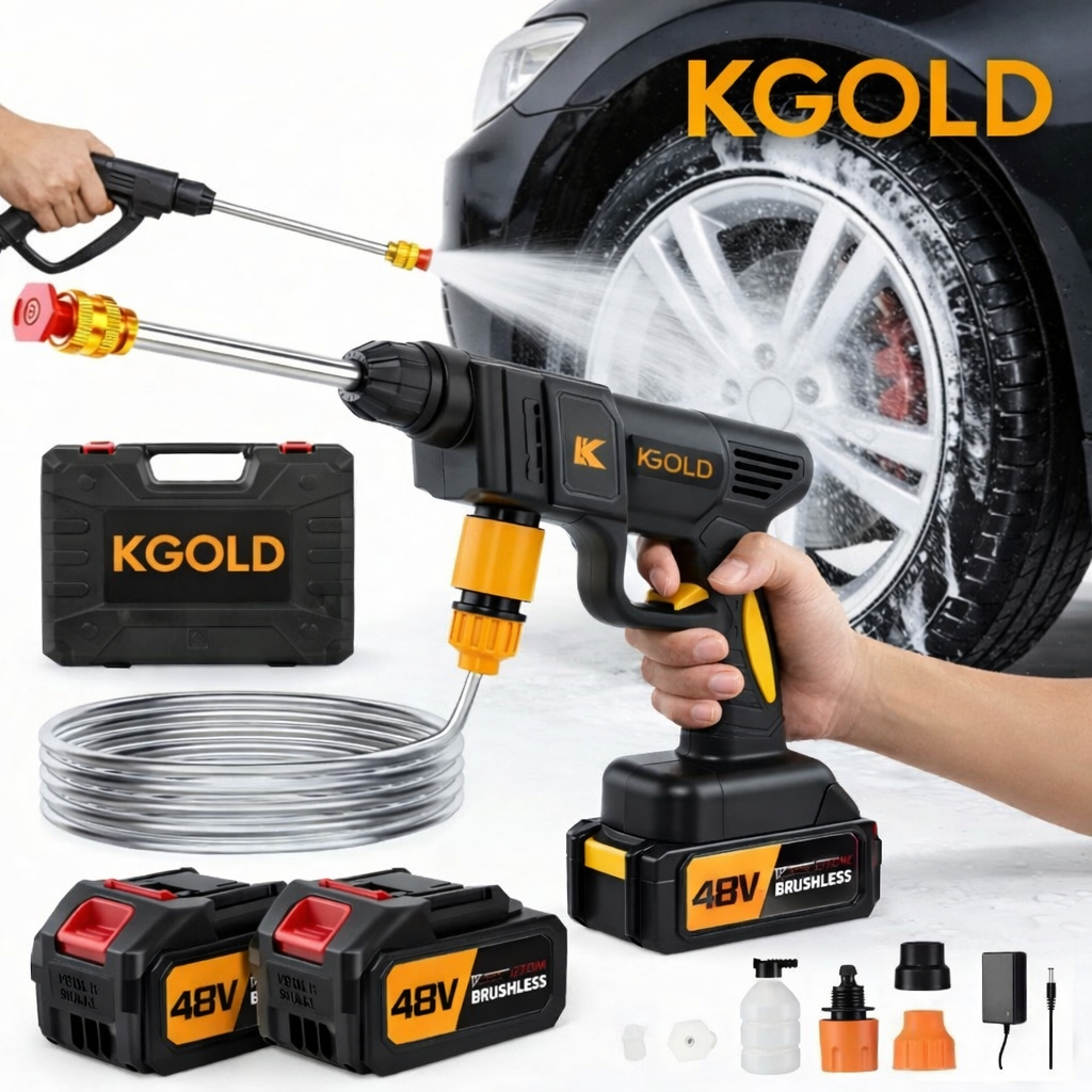 kit completo Lavadora de Alta Pressão Sem Fio Portátil Recarregável Carros e Jardins Pistola Lavajato Residêncial Bivolt em Oferta na Shopee