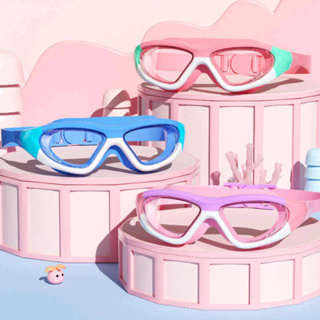 Óculos Natação Infantil Profissional Antiembaçante HD Alta Definição e Protetor De Ouvido Integrado Silicone Confortável em Oferta na Shopee