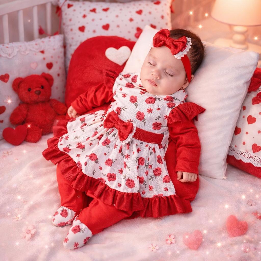 Saída Maternidade Menina RN Luxo 100% Algodão – Enxoval Completo para Recém- em Oferta na Shopee