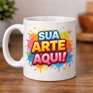 Caneca Cerâmica 325ml Personalizada Com a Sua Arte em Oferta na Shopee