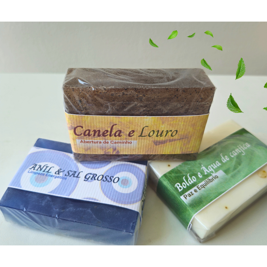 kit 3 sabonetes sai pra lá uruca, Descarrego, prosperidade , equilíbrio emocional dia a dia