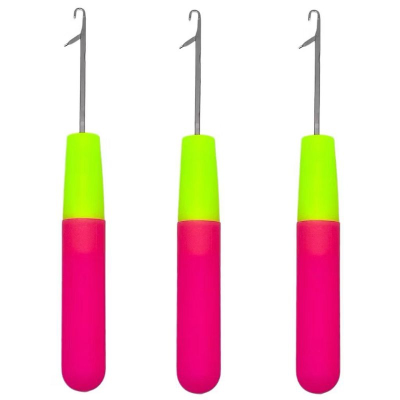 Kit 3 Agulhas Crochet para Cabelo | Ferramenta para Trança e Lace Wig em Oferta na Shopee