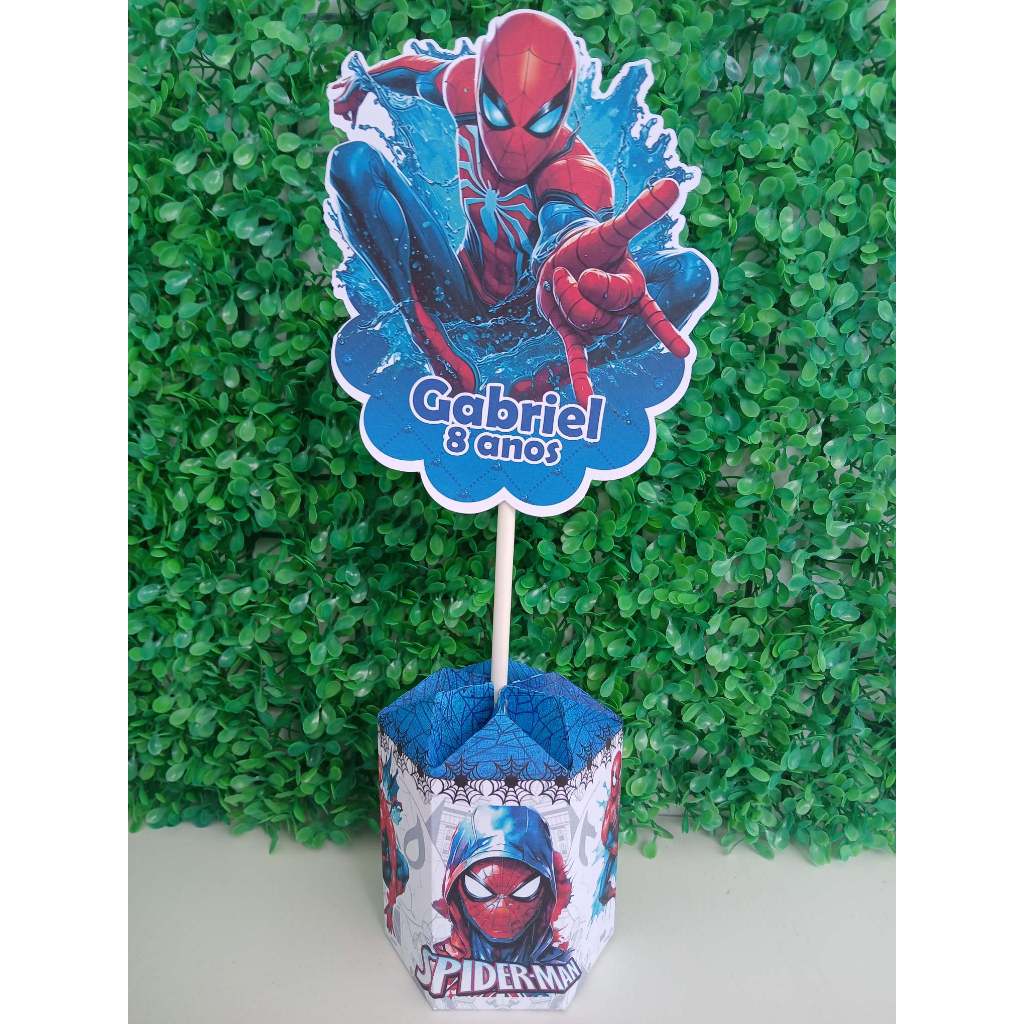 CENTROS DE MESA HOMEM ARANHA/pegue e monte  lembrancinha de mesa homem aranha