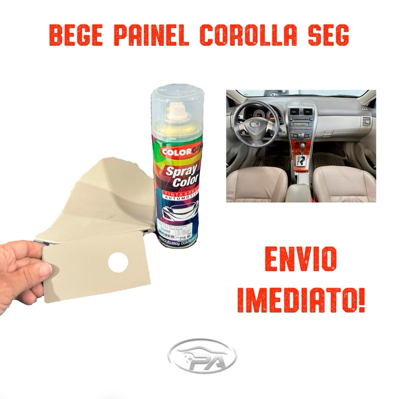 Tinta Spray Bege Interior Corolla Seg Automotivo – Interior, Forração de Porta, Tabelier e Acabamento Interno Ponto Auto