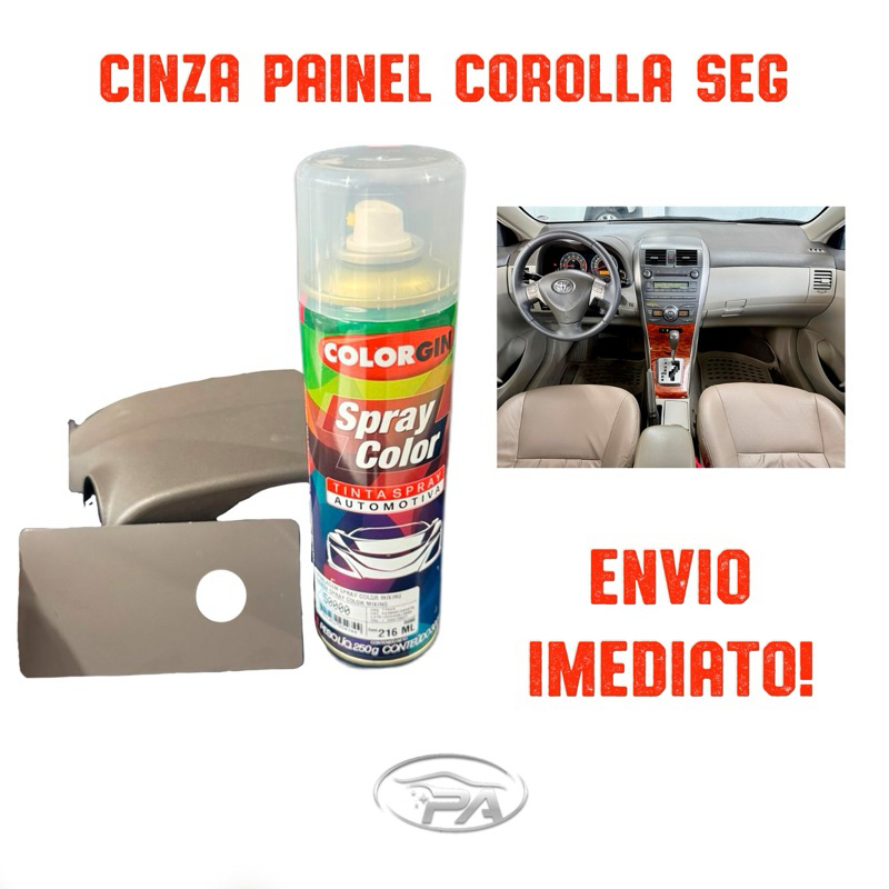 Tinta Spray Cinza Interior Corolla Seg Automotivo – Interior Forração de Porta Tabelier e Acabamento Interno Ponto Auto