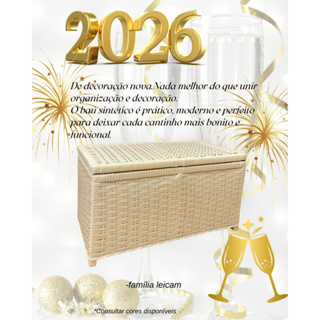 Baú Cesta Caixa Organizadora de Fibra Sintética 70x40x40 em Oferta na Shopee