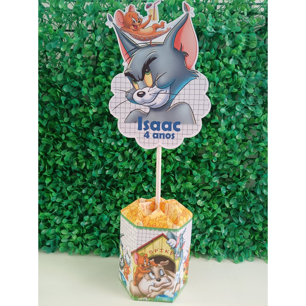 CENTROS DE MESA TOM E JERRY /pegue e monte lembrancinha de mesa tom e jerry