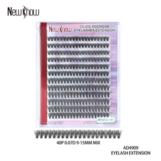 New Show Cílios Postiços Tufo Volume 20P/30P/40P D Curl Mix 9-15mm-Extensão Profissional/PACOTE em Oferta na Shopee