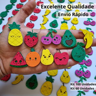 100 Apliques EVA Pet Frutinhas | Corte a Laser | Ideal p/ Laços e Artesanatos | Envio Rápido em Oferta na Shopee