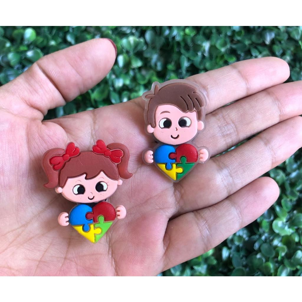 Pin Botton Charm para Babuche/Croc  - Unitário - Autismo - Escolha o seu favorito