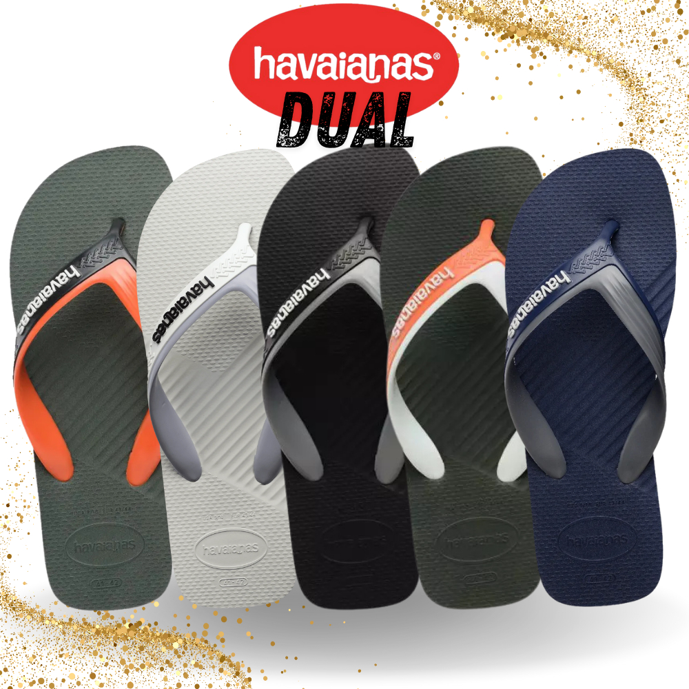 Chinelo Masculino Havaianas Dual Tiras e Sola mais Grossas Original