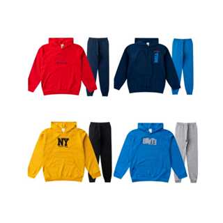 Kit 6 Peças juvenil 3 casacos + 3 Calças de moletom com capuz e bolso Canguru em Oferta na Shopee