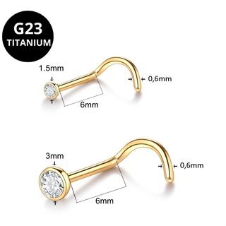 Piercing Titânio Nostril Ponto de Luz Titânio Nariz Nasal 1,5 / 2,0 / 2,5 / 3,0mm em Oferta na Shopee