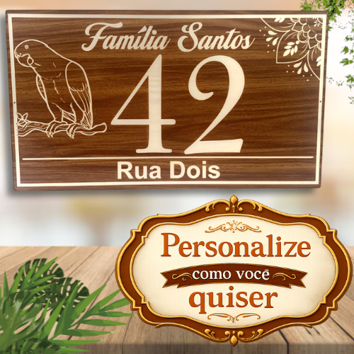 Numero Residencial Endereço de Casa em Placa Personalizado