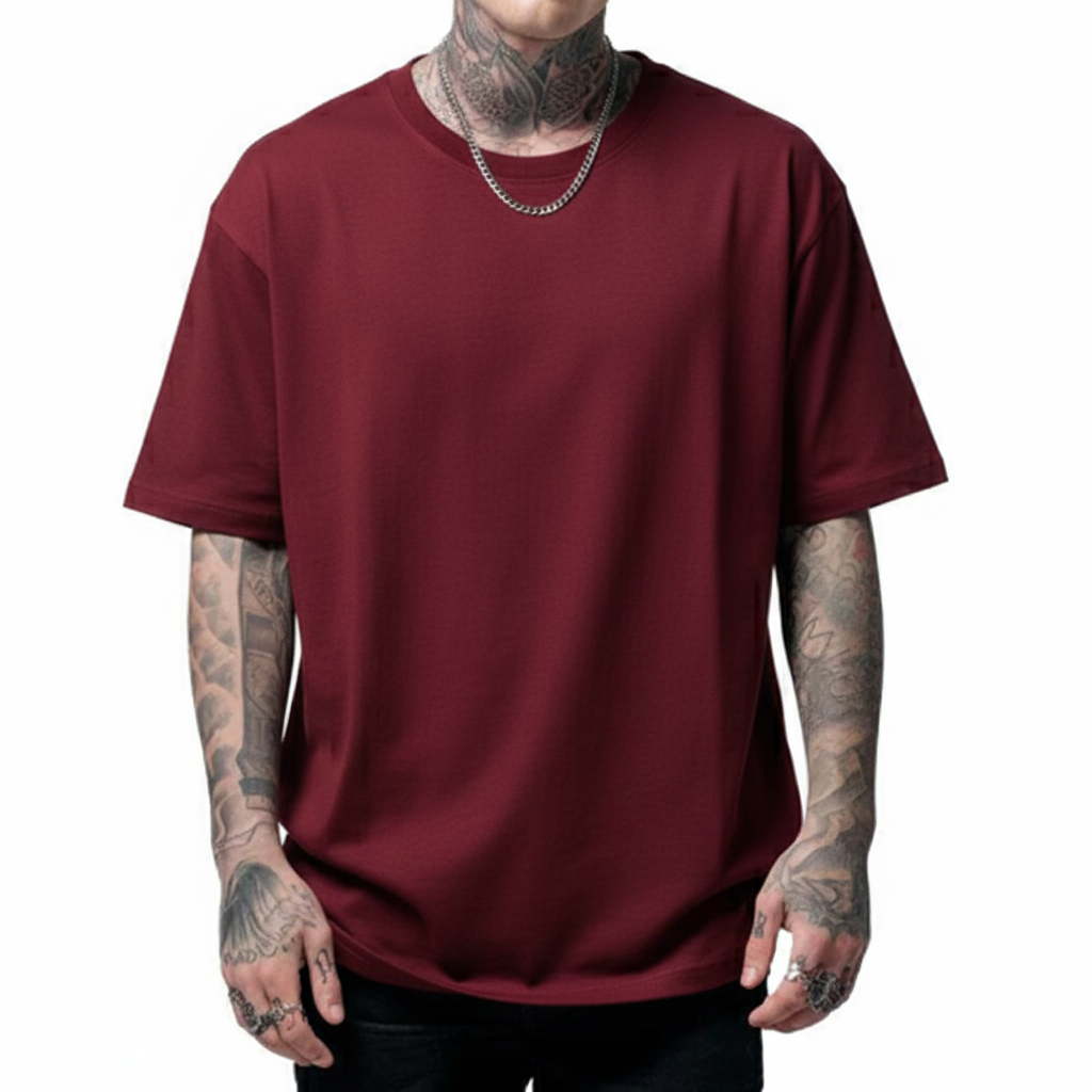 Camiseta Oversized Masculina Premium Algodão Streetwear Básica Lisa Caimento Perfeito