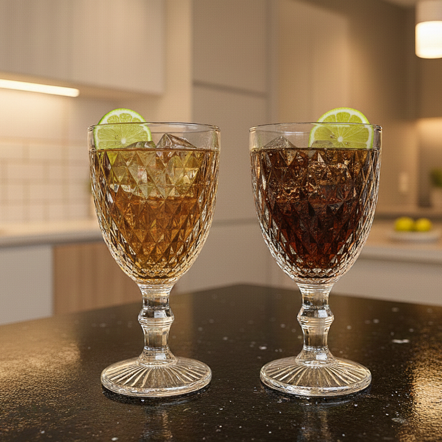 Conjunto 2 Taça Vinho Bico de Abacaxi Transparente Taça Para Drinks