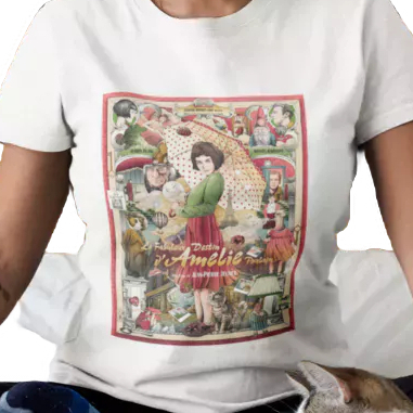 AMÉLIE POULAIN FILME CAMISETA PREMIUM 100% ALGODÃO PENTEADO 30.1 ENVIO IMEDIATO | LA KOLIBRO